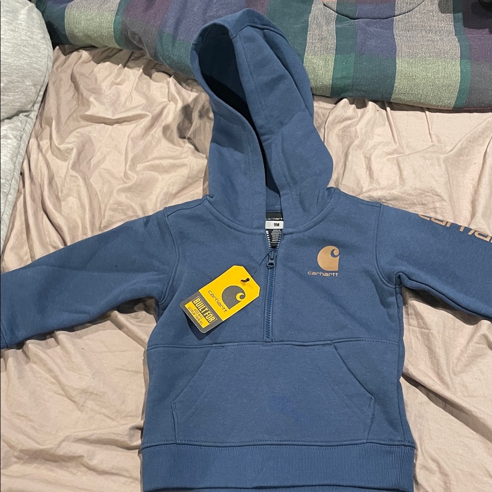 Carhartt Kids Blue Half-Zip Hoodie